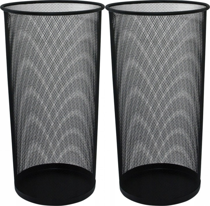 Dvojbalenie čiernych kovových stojanov Q-connect KF00829 na dáždniky, 50 cm