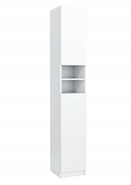 Biela úzka kúpeľňová skrinka Meble Masztalerz SLIM 30 cm