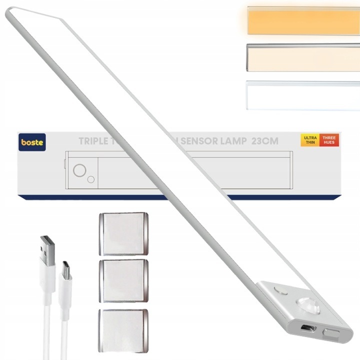 Boste Triple Tone 60 cm LED lampa so snímačom pohybu a USB-C