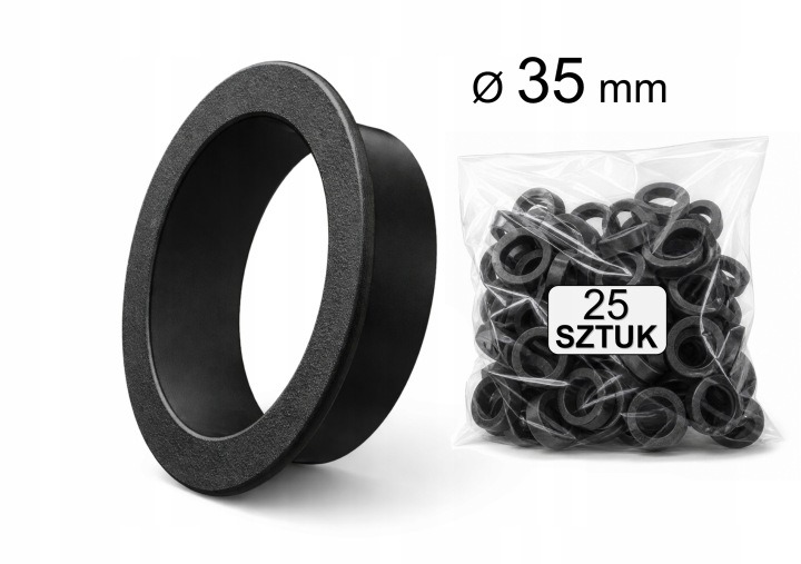Čierne káblové priechodky 35 mm – balenie 25 ks