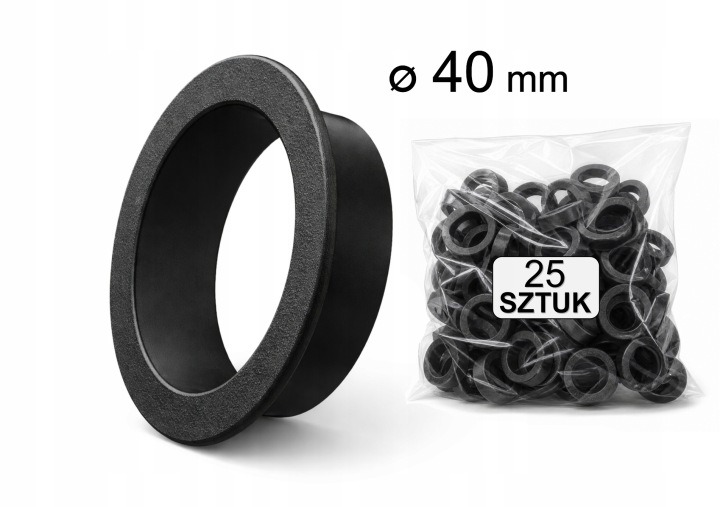 Čierne káblové priechodky 40 mm – súprava 25 ks