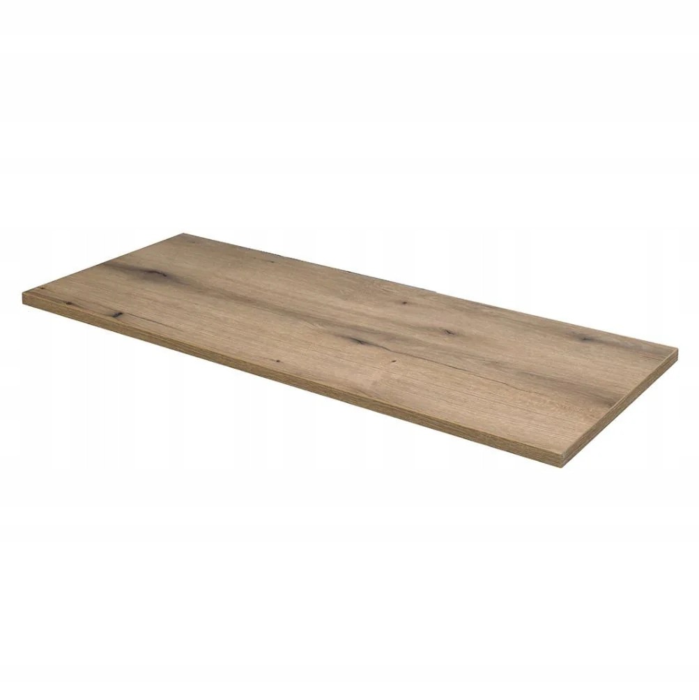 Comad kúpeľňová doska Coast Evoke 140,4 × 46 cm. Doska Comad v dekore dub Coast Evoke má rozmery 140,4 × 46 × 2,5 cm. Matný povrch a MDF základ tvoria súvislú plochu nad kúpeľňovými skrinkami.