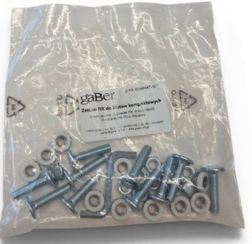 Gaber G-FIX-KOMPAKT-SET – vložky a skrutky do pracovnej dosky