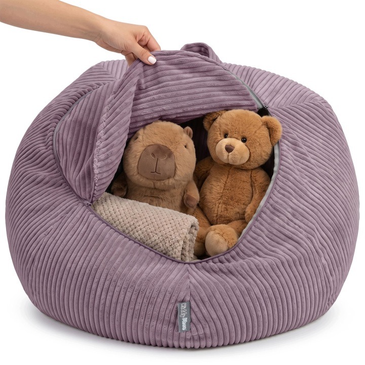 Vak na plyšové hračky KiddyMoon KM-BAG-EM, fialový