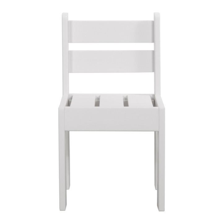 Detská borovicová stolička k stolíku, biela 50 cm