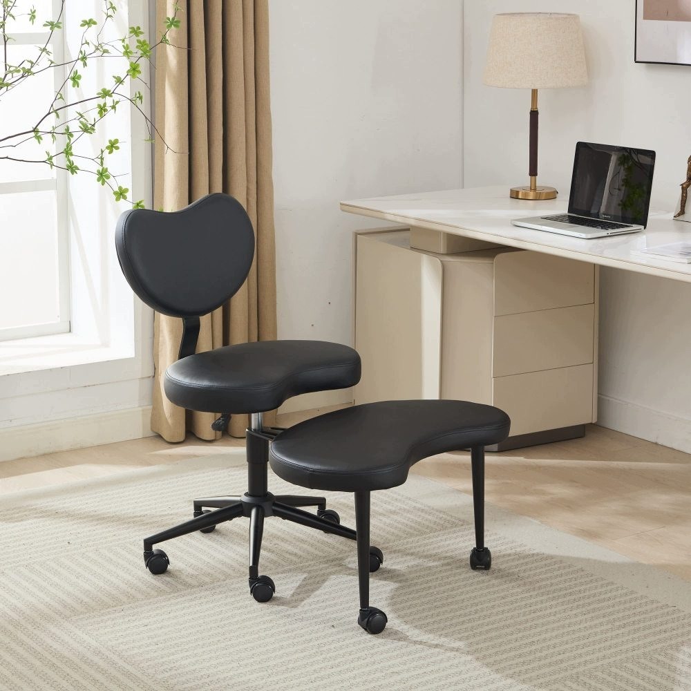 Čierna stolička Meditation Chair Plus DE1887BK