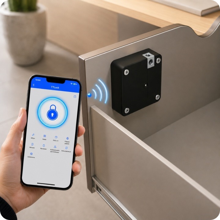 Elektronický nábytkový zámok Spreest CB-99 s Bluetooth a aplikáciou TTLock