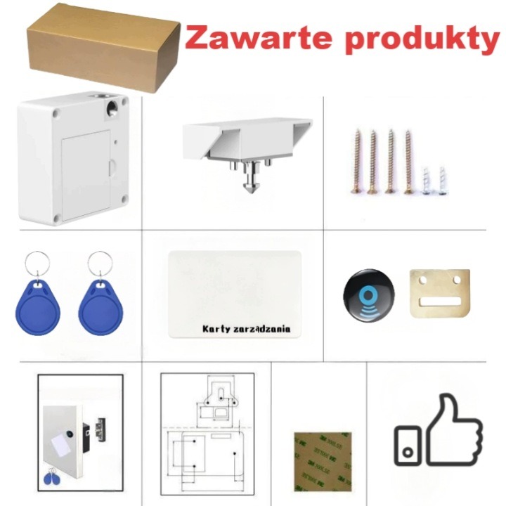 Zámky RFID do skriniek a zásuviek, dvojbalenie