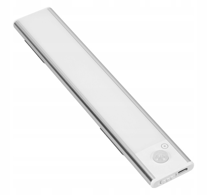 Smartled 7072 je 60 cm LED lampa do skrine alebo pod kuchynskú linku. Pri pohybe sa rozsvieti automaticky, umožňuje vybrať teplú, neutrálnu alebo studenú bielu a upraviť jas. Nabíjateľnú lampu možno pripevniť na kovový povrch magneticky.