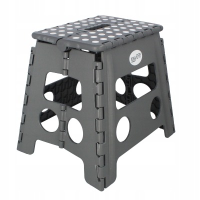 Sivý skladací stupienok Easyform A904029 je vysoký 32 cm. Nášľap má podľa opisu 29 × 22 cm; držadlo a skladacia konštrukcia uľahčujú prenášanie a odkladanie.