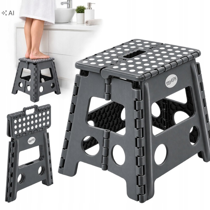Easyform A904029 – sivý skladací stupienok, výška 32 cm