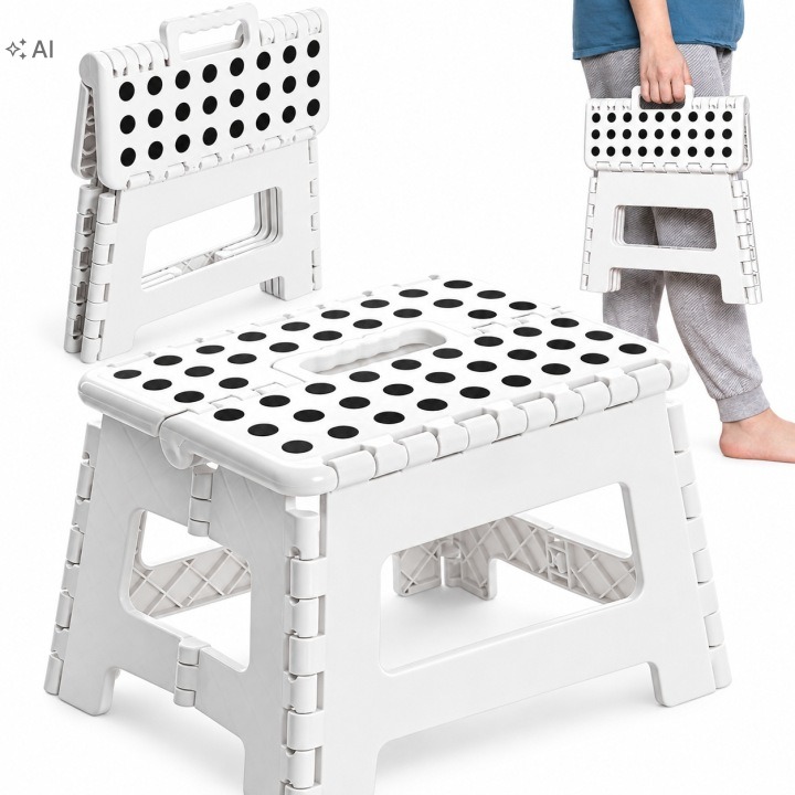 Easyform 11188 – biely skladací stupienok, 22,5 cm