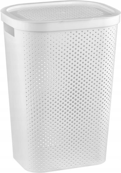 Dva biele koše na bielizeň Curver Infinity po 60 l