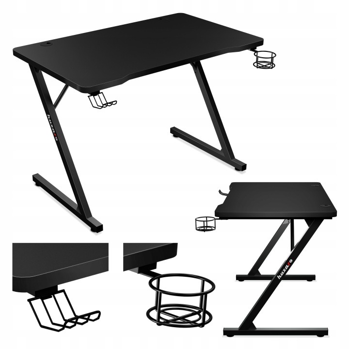 Huzaro Hero 1.8 Black – čierny písací stôl 100 × 60 cm