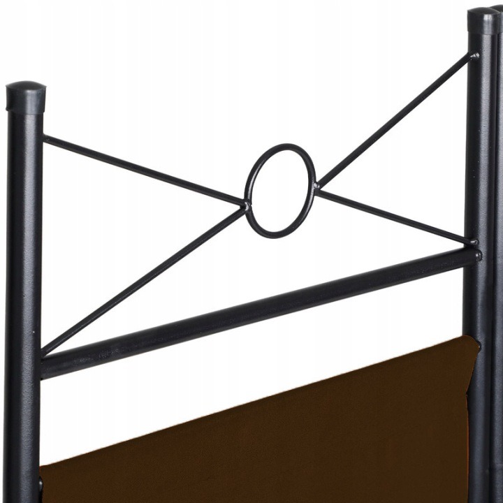 Wideshop ART-248 – hnedý štvordielny paraván, 163 × 180 cm. Štvordielna hnedá clona vytvorí samostatný kútik v spálni alebo oddelí časť obývacej izby. Približné rozmery 163 × 180 cm pomôžu pri plánovaní priestoru, ktorý chcete vizuálne oddeliť. Keď máte v