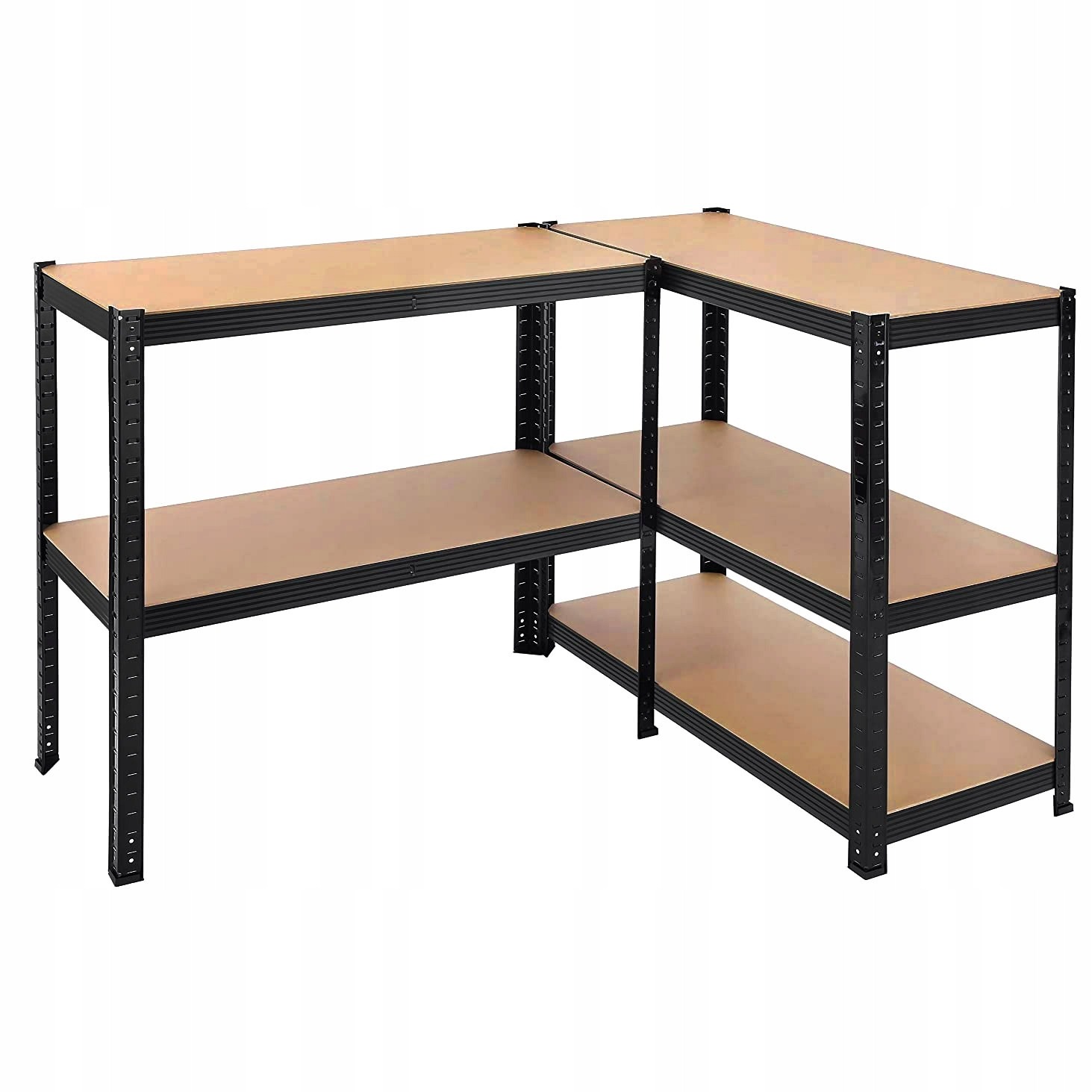 Čierny kovový regál Rino RN-29410, 5 políc, 180 × 60 × 40 cm. Kovový regál Rino RN-29410 s piatimi policami z MDF. Výška 180 cm, šírka 60 cm, hĺbka 40 cm. Uvádzané maximálne zaťaženie jednej police 175 kg. Čierne vyhotovenie.
