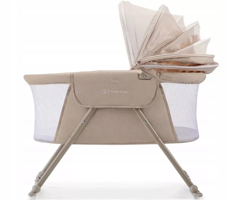 Kinderkraft LOVI Beige – cestovná postieľka s funkciou kolísky