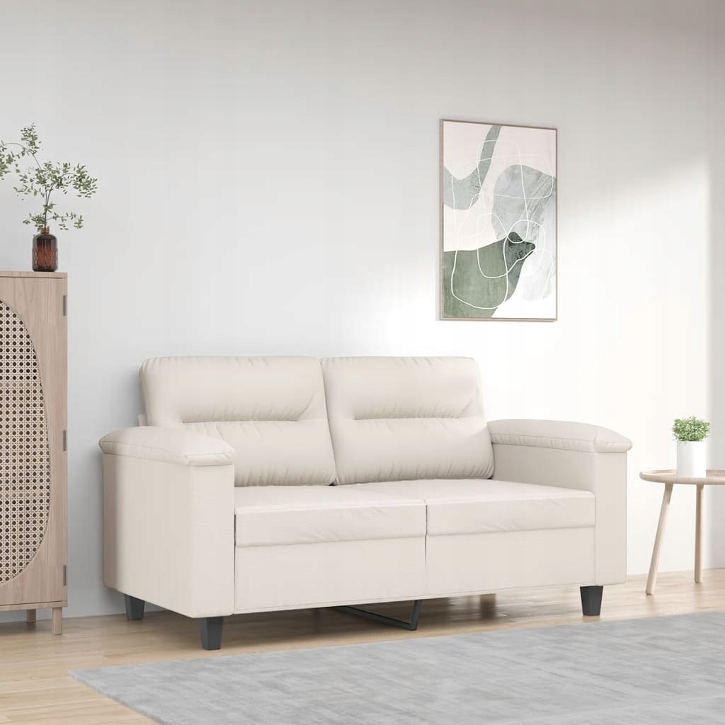 Detská pohovka, gauč - 2-osobná 120 cm krémová pohovka umelá koža