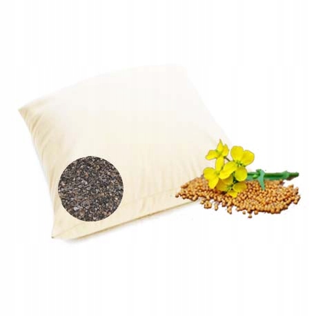 Vankúš na spanie - Anti -allergické šupiny pohánky 40x40 horčica