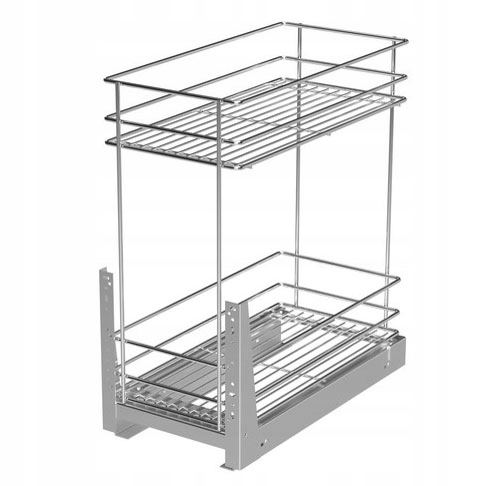 Mini nákladný kôš 2 úrovne W-2311M- S-200mm strieborný