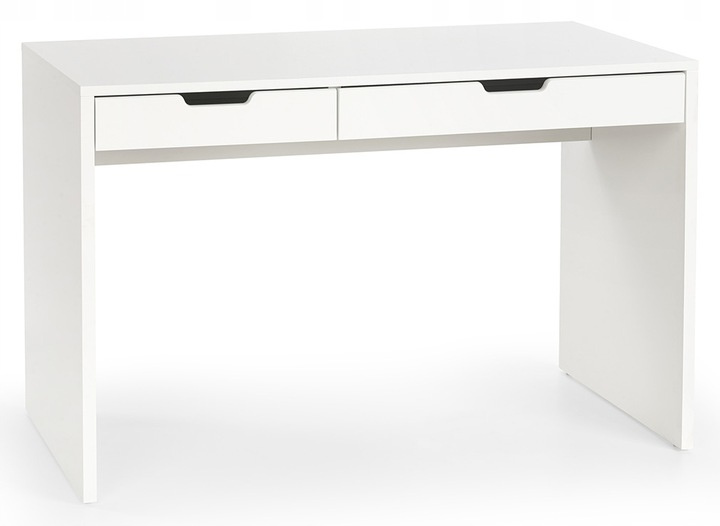 Písací stôl pre mládež - STARK 2 zásuvky laminátového okraja ABS biele 120x60