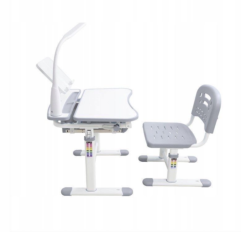 Detský písací stôla do detskej izby - Sorriso Gray Fun Desk Detský stôl a stolička