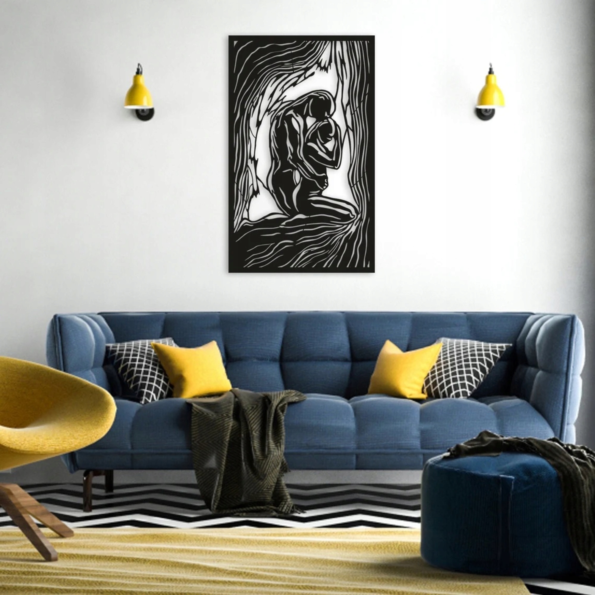 Dvojica steny, dekorácia nad spálňou, Etg42x68