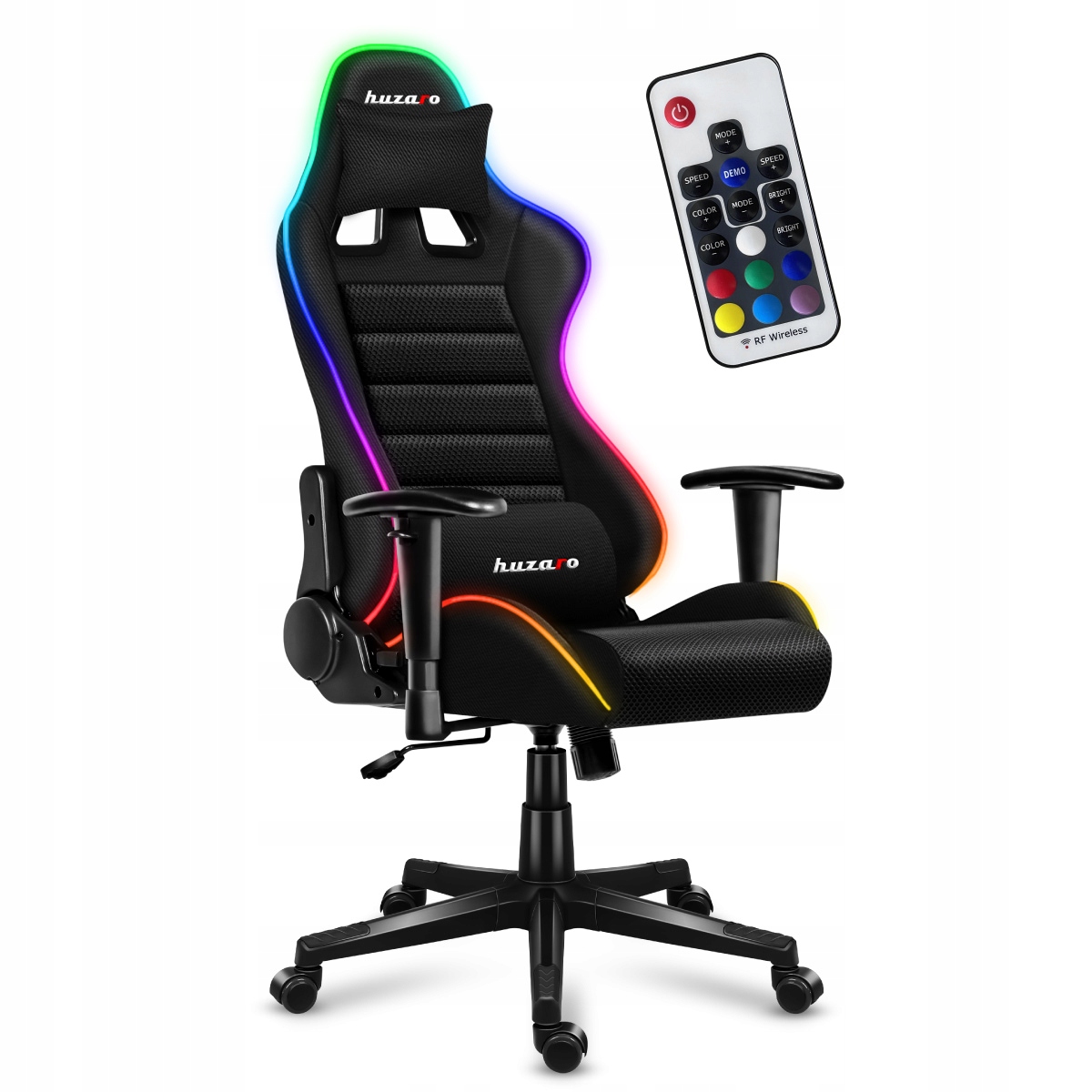 Herné kreslo - Huzaro Player Gaming Armchair svieti tkanina RGB