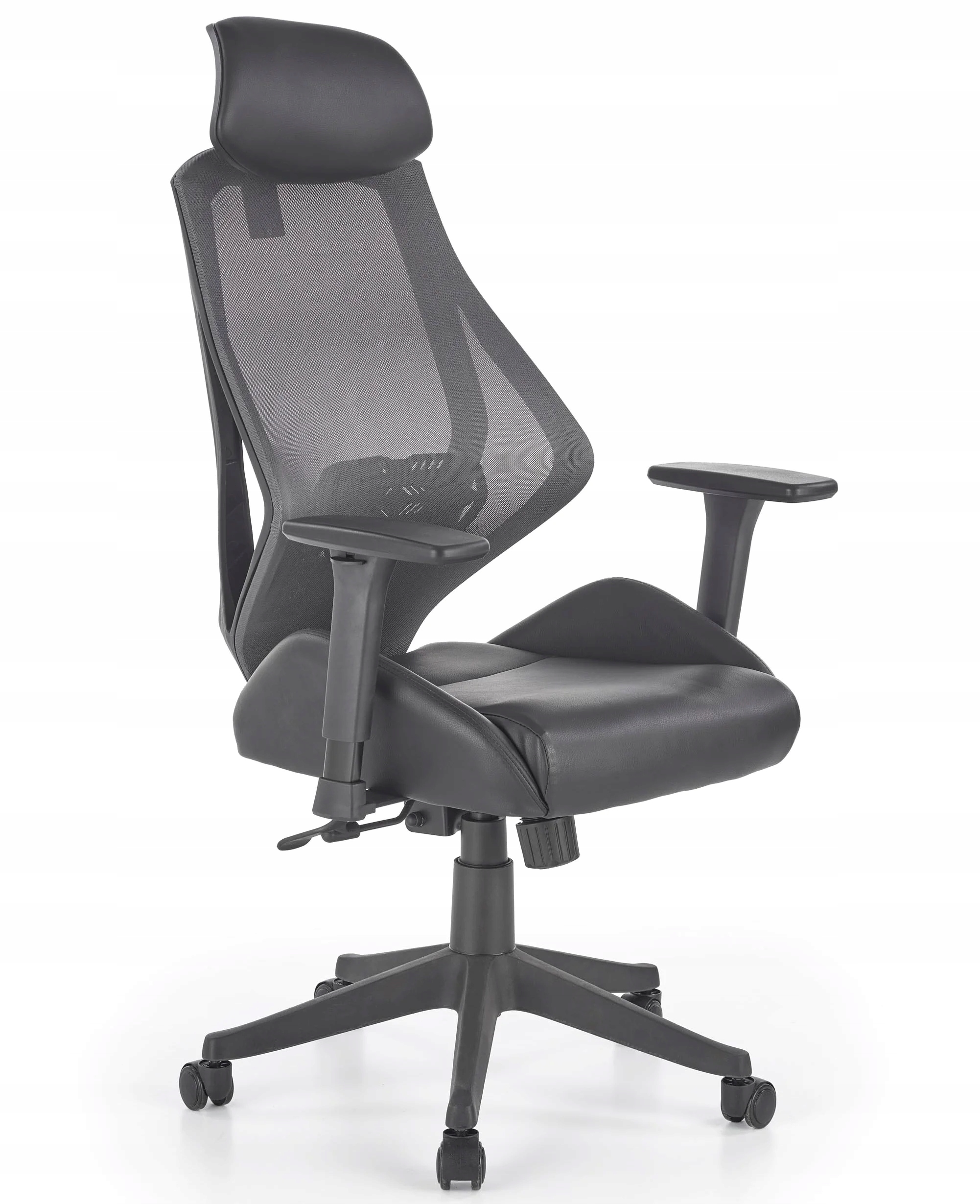 Kancelárska stolička, kreslo - Čierny ergonomický rotačný herný pasel