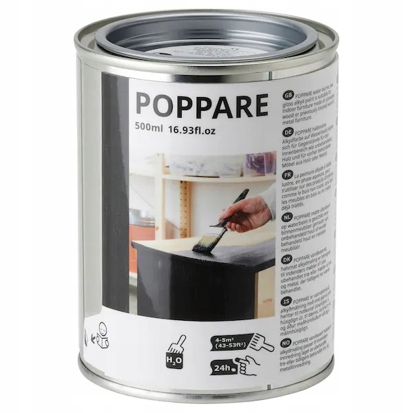 Nábytok Ikea Poppare, čierna