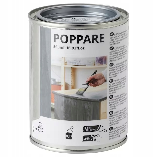 Nábytok Ikea Poppare, šedá