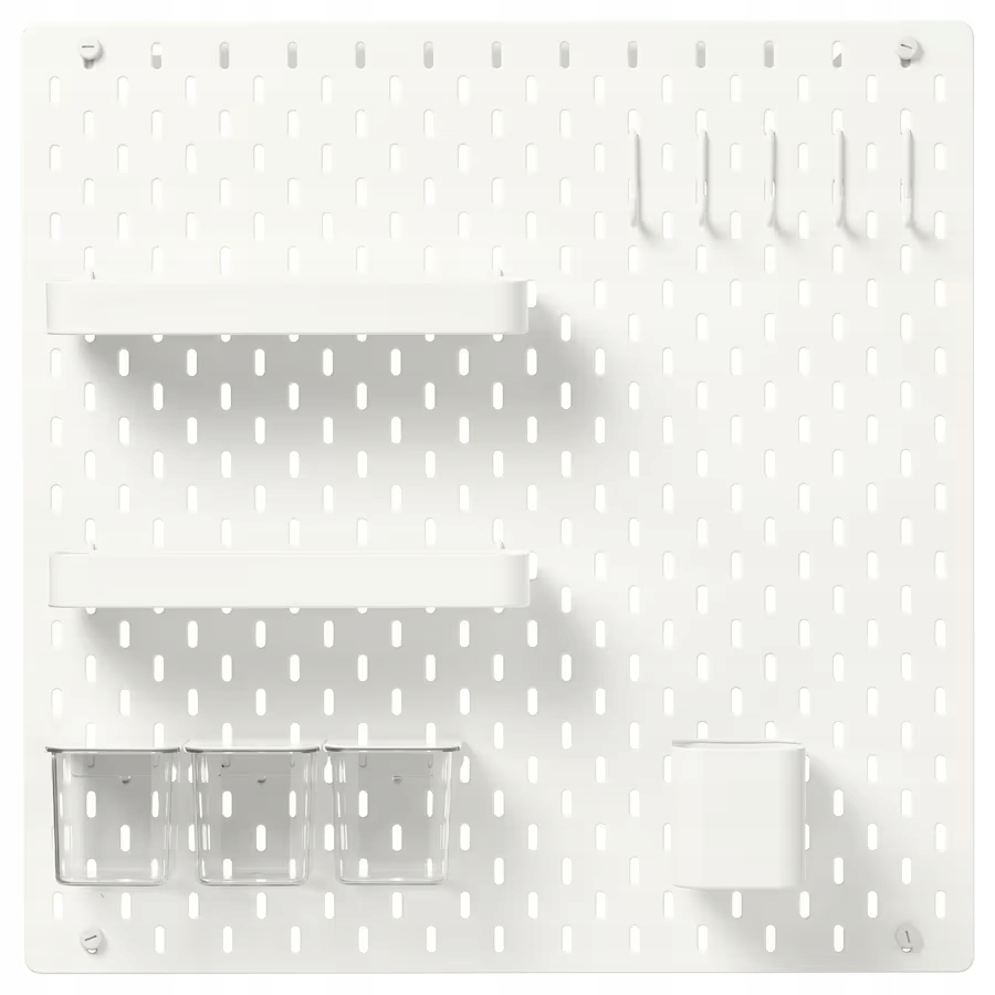 Polica do detskej izby - Ikea Skadis vykonal farbu biele 56x56 cm
