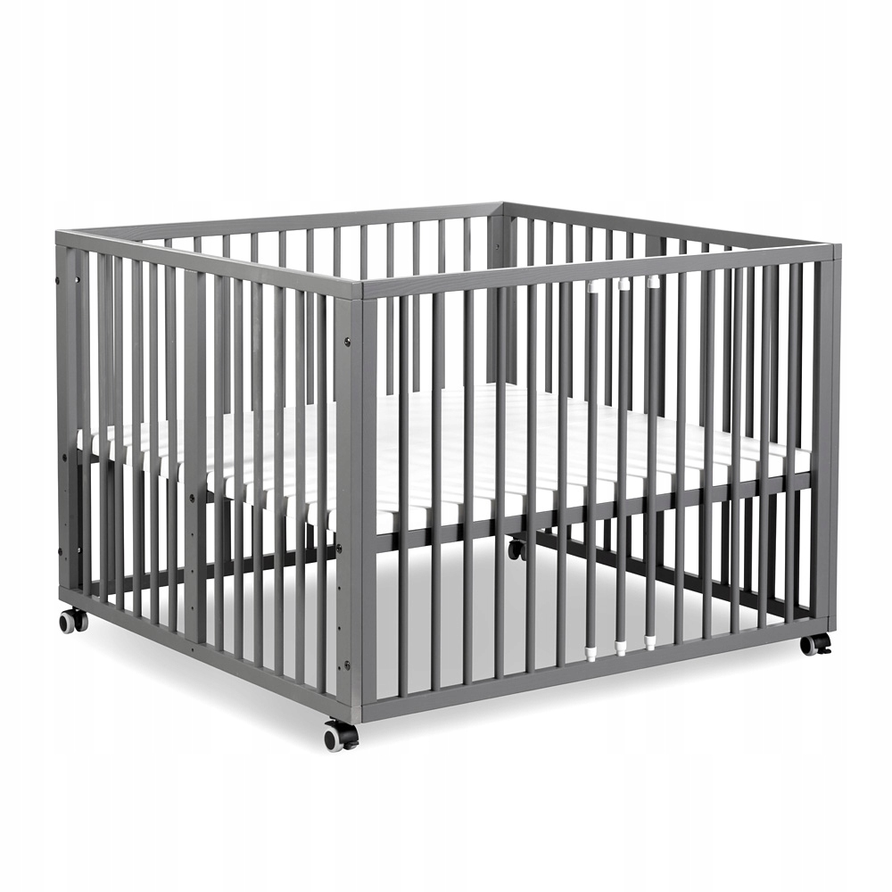 Ohrádka pre deti - Klupś detské playpen Jonas Gray s kolesami 100x96