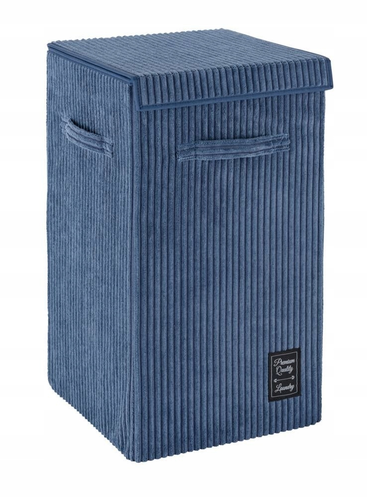 Kôš na bielizeň - Wash Basket Navy Blue Corduroy Cora 63L Wenko