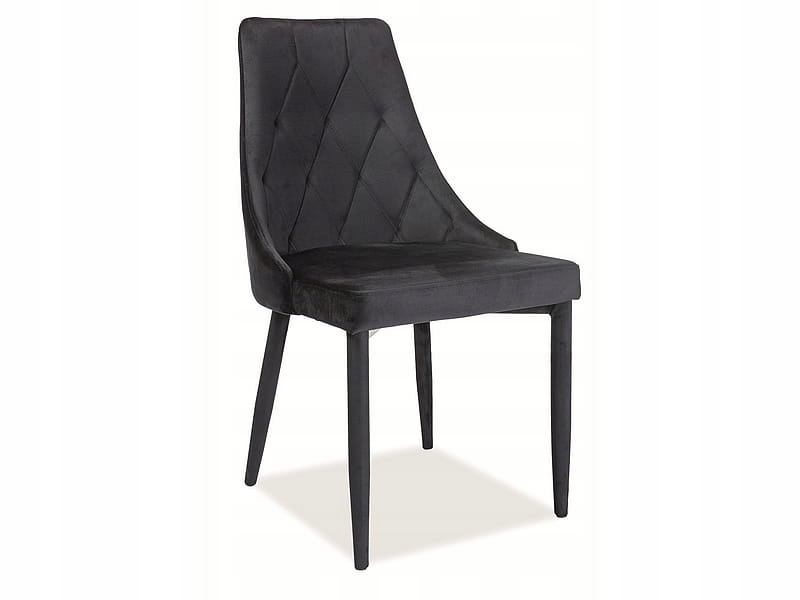 Kuchynská, jedálenská stolička - Čalúnené stoličky Trix Velvet Black Signál