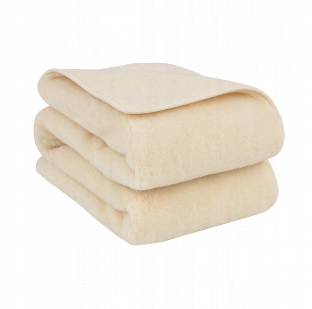 Prikrývka, prehozy na posteľ - Vlnená prikrývka 160/200 Natural ECRU
