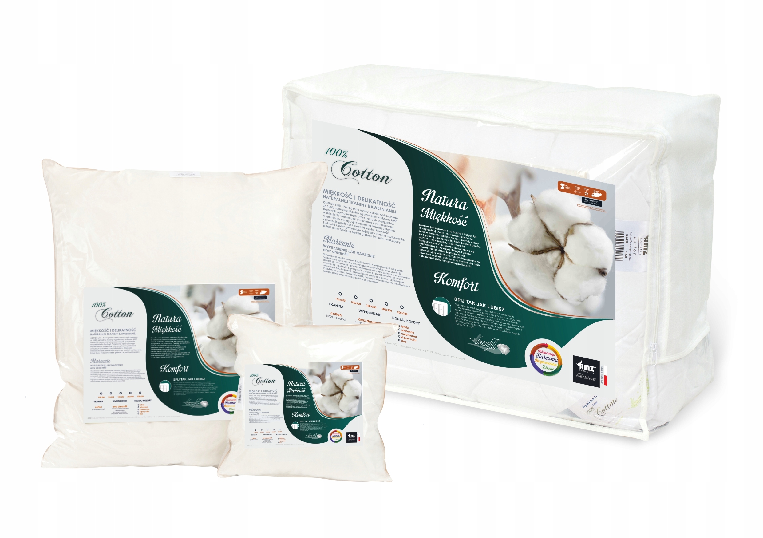 Prikrývka na spanie - Letná bavlnená prikrývka AMZ 135x200 + vankúš