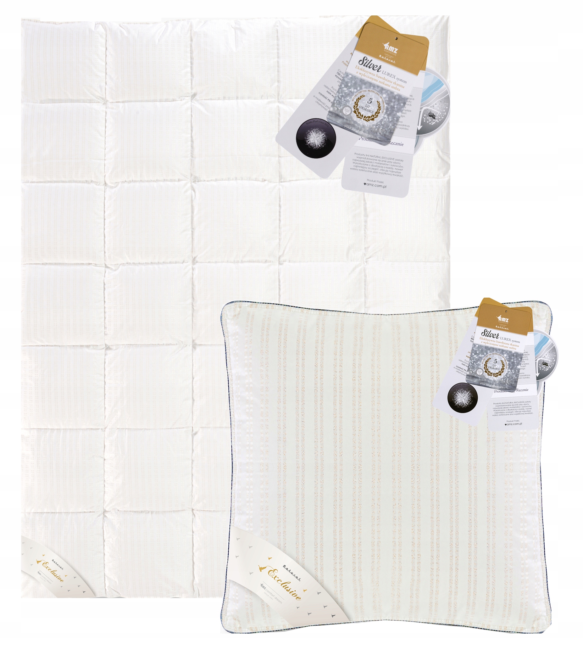 Prikrývka na spanie - Striebro EX Quilt 200x220 + 4 vankúše