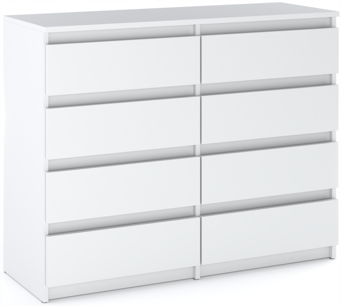 Komoda do obývačky - Zásuvky 120 cm RTV TV TV White Mat