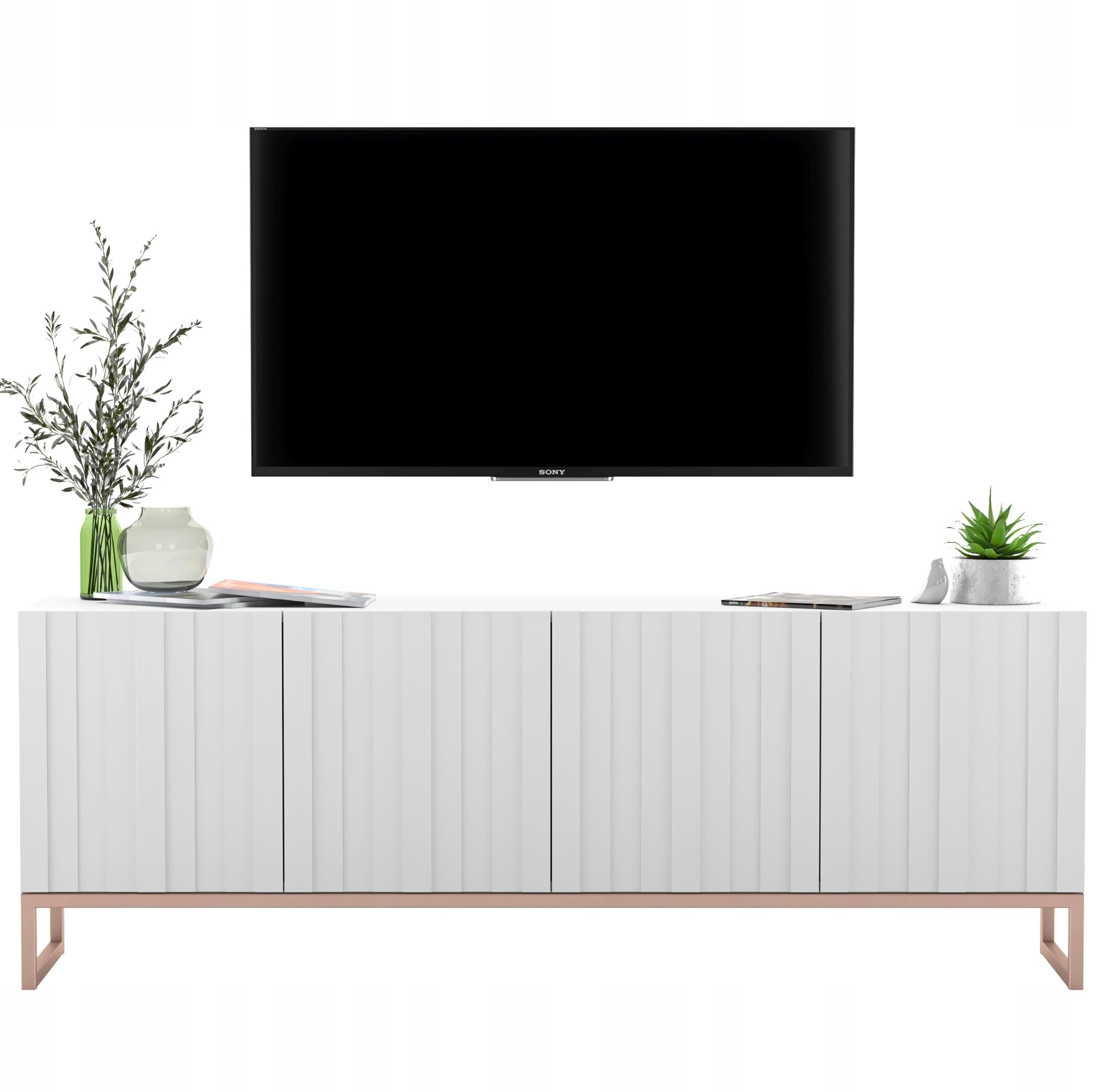 Skrinka pod TV - RTV TRUCH OF SCRICKERS Glamour RTV Glamour Cabinet White 150 cm