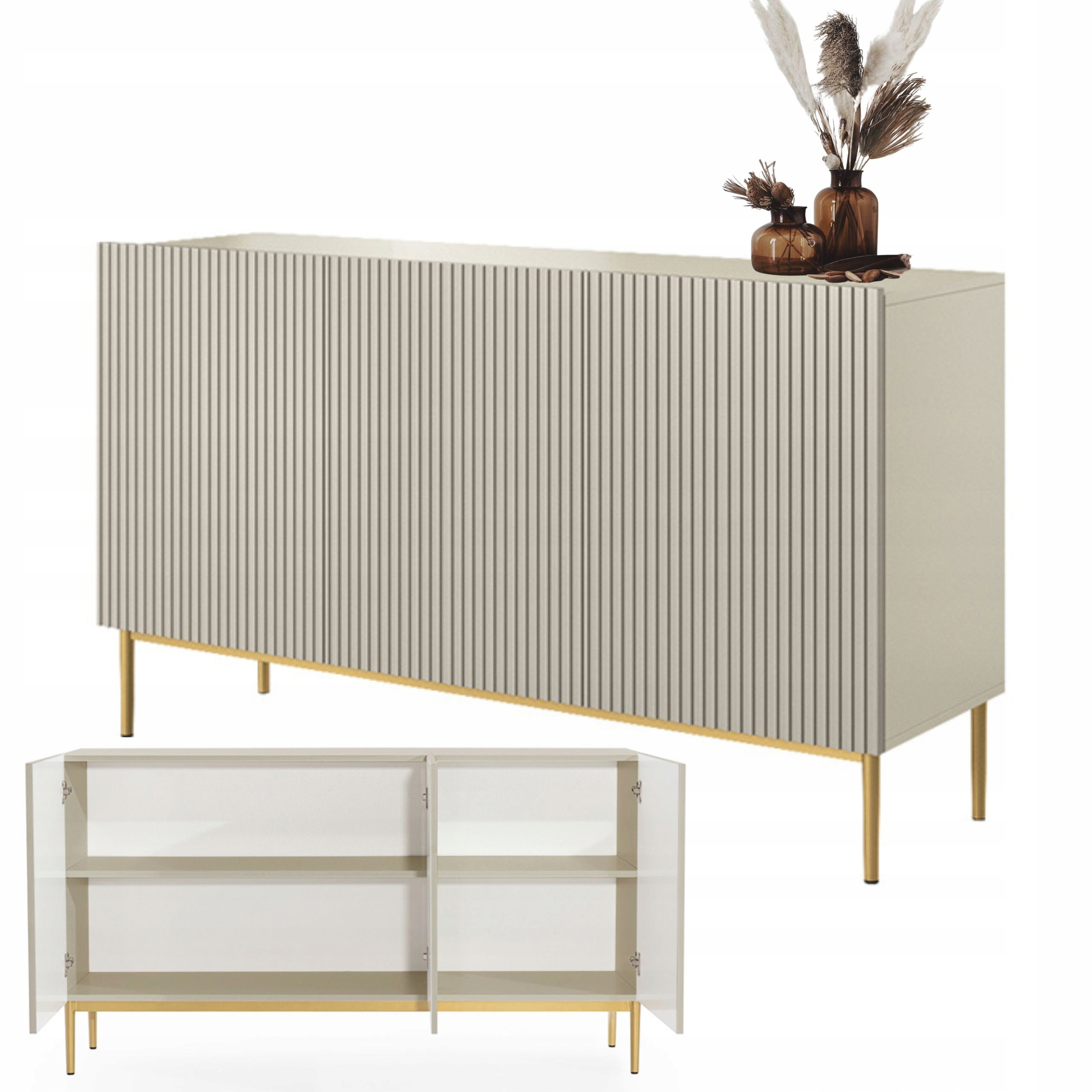 Komoda do obývačky - Pohovka Sofa Viva 3 Gold Kronos American American