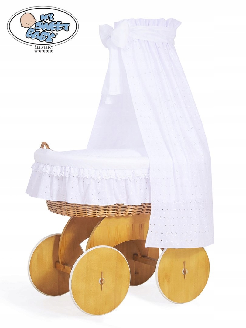 Prútený košík pre bábätká - Košík Charlotte Canopy Moses č. 50202-906