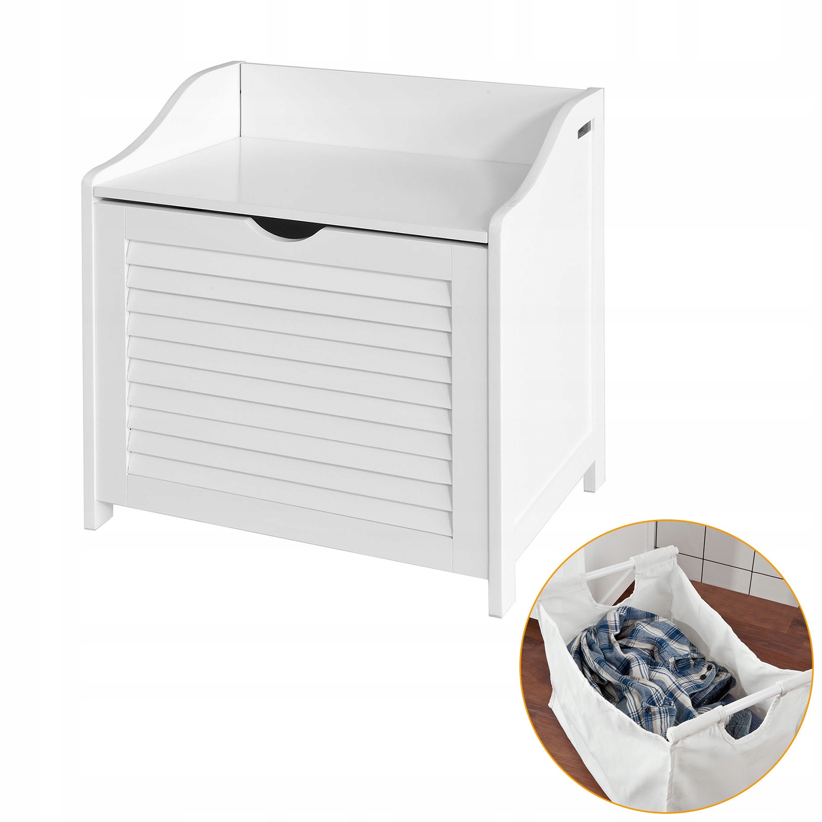 Kôš na bielizeň - Wash Basket Kutpech Cabinet 40ns biely FSR40-W
