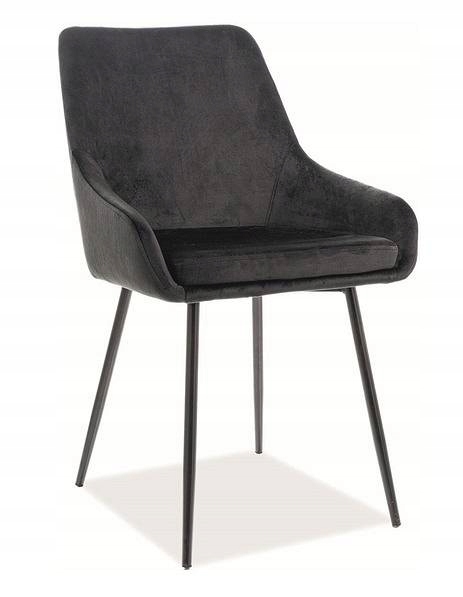 Kuchynská, jedálenská stolička - Čalúnené stoličky velor elegantné sivé zamat