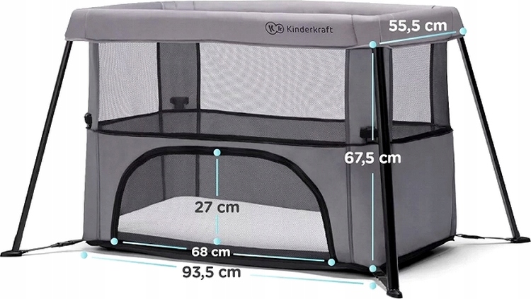 Ohrádka pre deti - Turistická posteľ 2 úroveň Movi Playpen +Bag