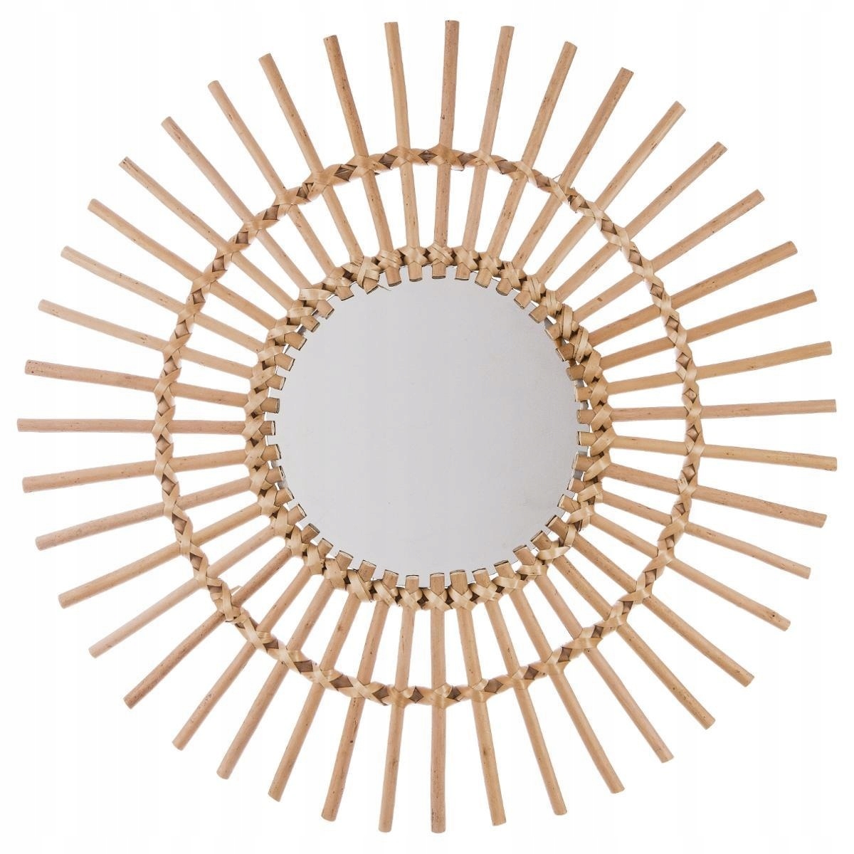 Zrkadlo do predsiene - Sun Mirror s unavenými ratan boho 58 cm