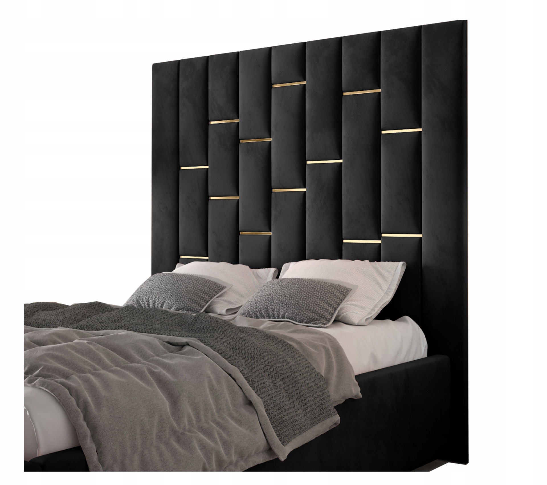 Posteľ do spálne - Monaco Bed 200x220 Zlaté prúžky High Headla