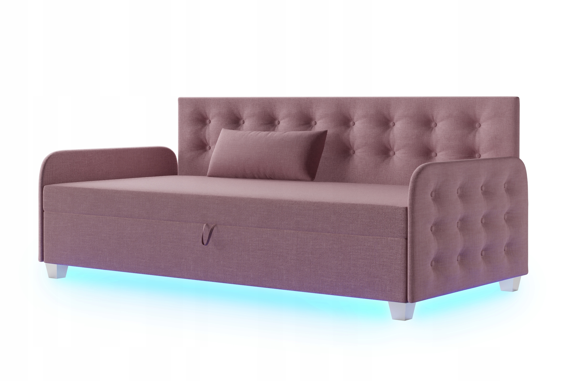 Posteľ do študenskej izby - Mládežnícka posteľná gauč na spanie 90 cm luis+LED