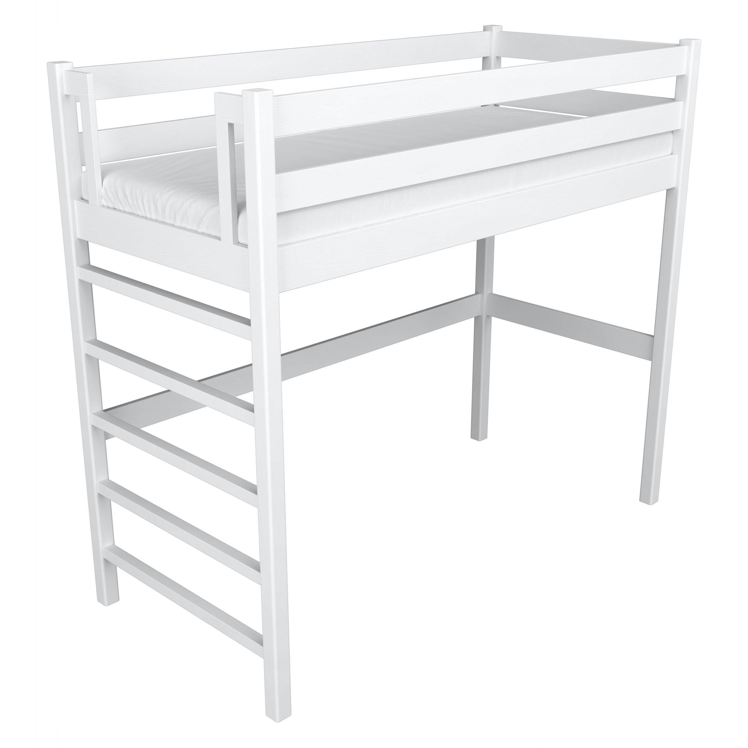 Poschodová posteľ - Posteľ na mezanine N01 biela 80x200