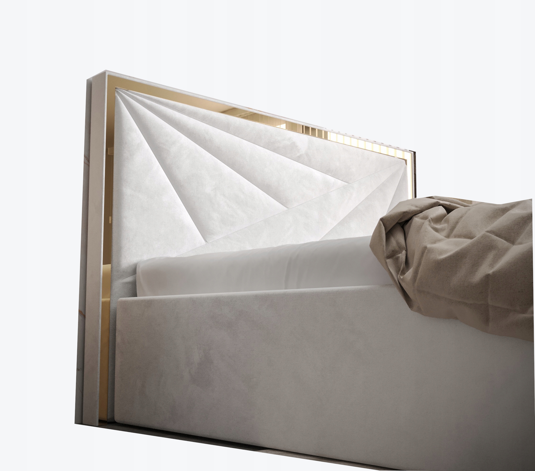 Posteľ do spálne - Čalúnené posteľ 200x220 GG Golden Slats Rám